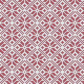 fair isle snowflake (red) || winter knits