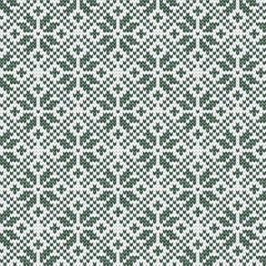 fair isle snowflake (green) || winter knits