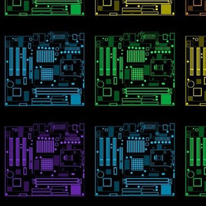 Rainbow Motherboard Outlines 01