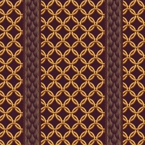 Chain Link Stripe - Plum Gold