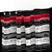 1 yard panel - Thin Red Line 