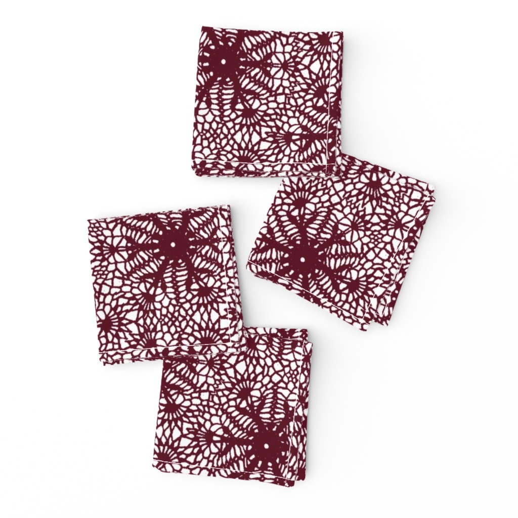 crocus snowflake burgundy white