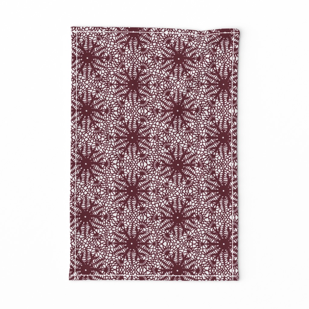 crocus snowflake burgundy white