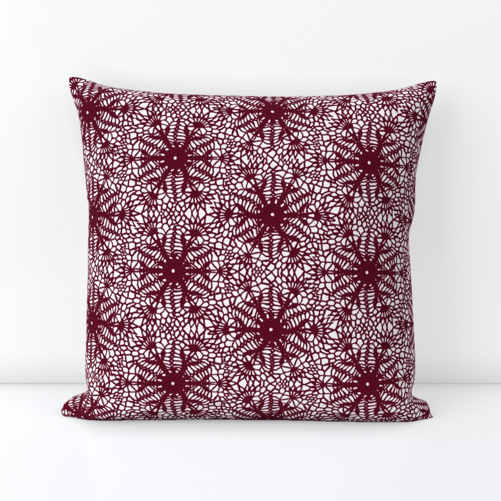 crocus snowflake burgundy white