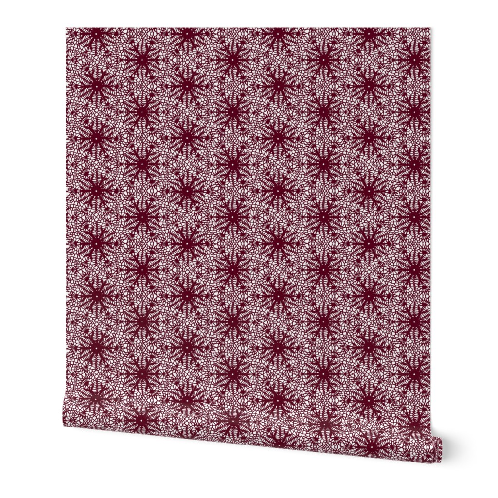 crocus snowflake burgundy white