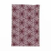 crocus snowflake burgundy white