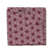 crocus snowflake burgundy white