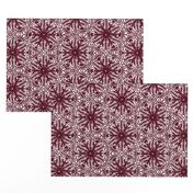 crocus snowflake burgundy white