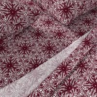 crocus snowflake burgundy white