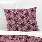 crocus snowflake burgundy white