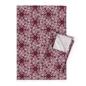 crocus snowflake burgundy white