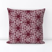 crocus snowflake burgundy white