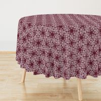 crocus snowflake burgundy white