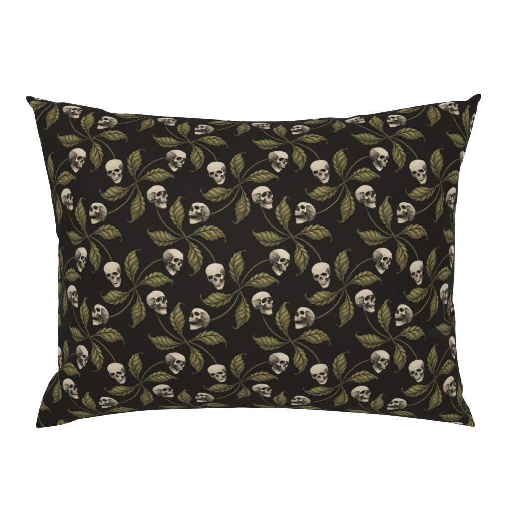 ★ CAMO CHERRY SKULL ★ Olive Green - Very Large Scale / Collection : Cherry Skull - Rock 'n' Roll Old School Tattoo Print