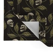 ★ CAMO CHERRY SKULL ★ Olive Green - Very Large Scale / Collection : Cherry Skull - Rock 'n' Roll Old School Tattoo Print