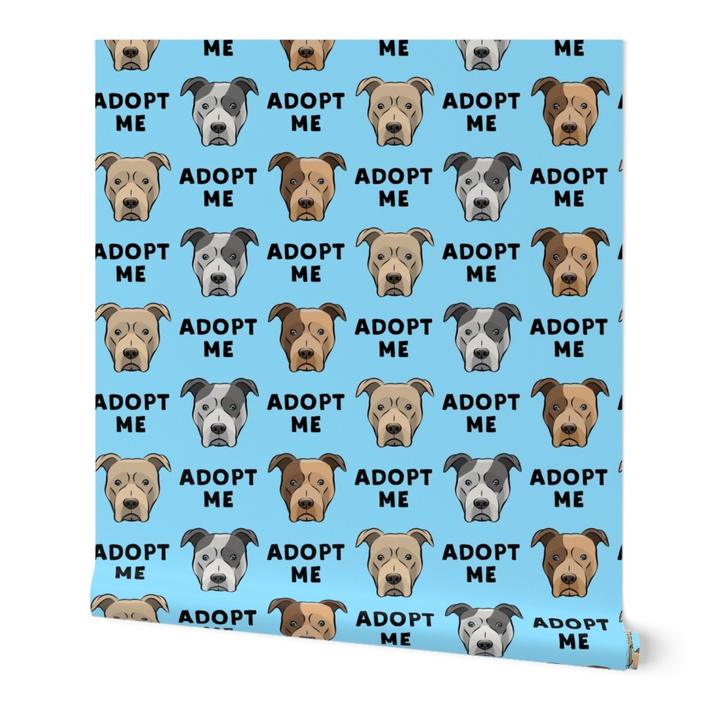 adopt me - pit bulls on blue