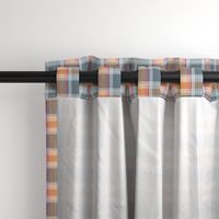 Plaid pattern orange and gray