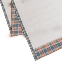 Plaid pattern orange and gray