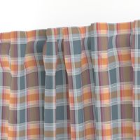 Plaid pattern orange and gray