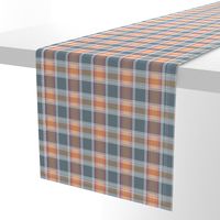 Plaid pattern orange and gray