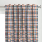 Plaid pattern orange and gray