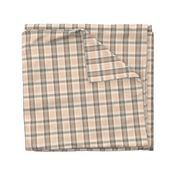 Plaid pattern brown and peach