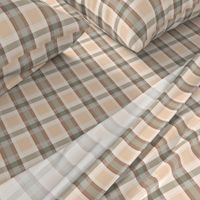 Plaid pattern brown and peach