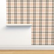 Plaid pattern brown and peach