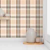 Plaid pattern brown and peach