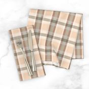 Plaid pattern brown and peach