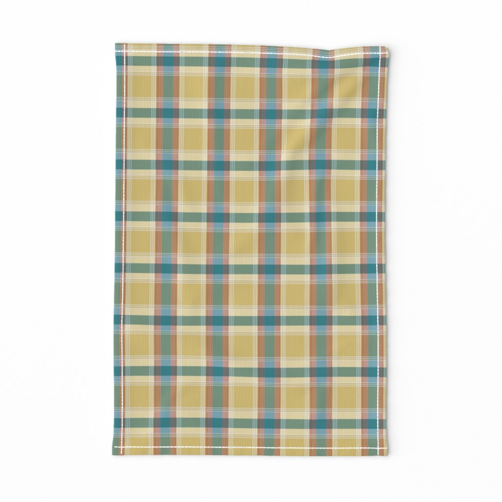 Plaid pattern green and yellow