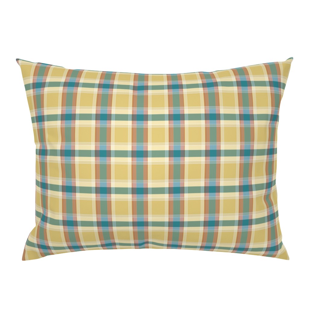 Plaid pattern green and yellow