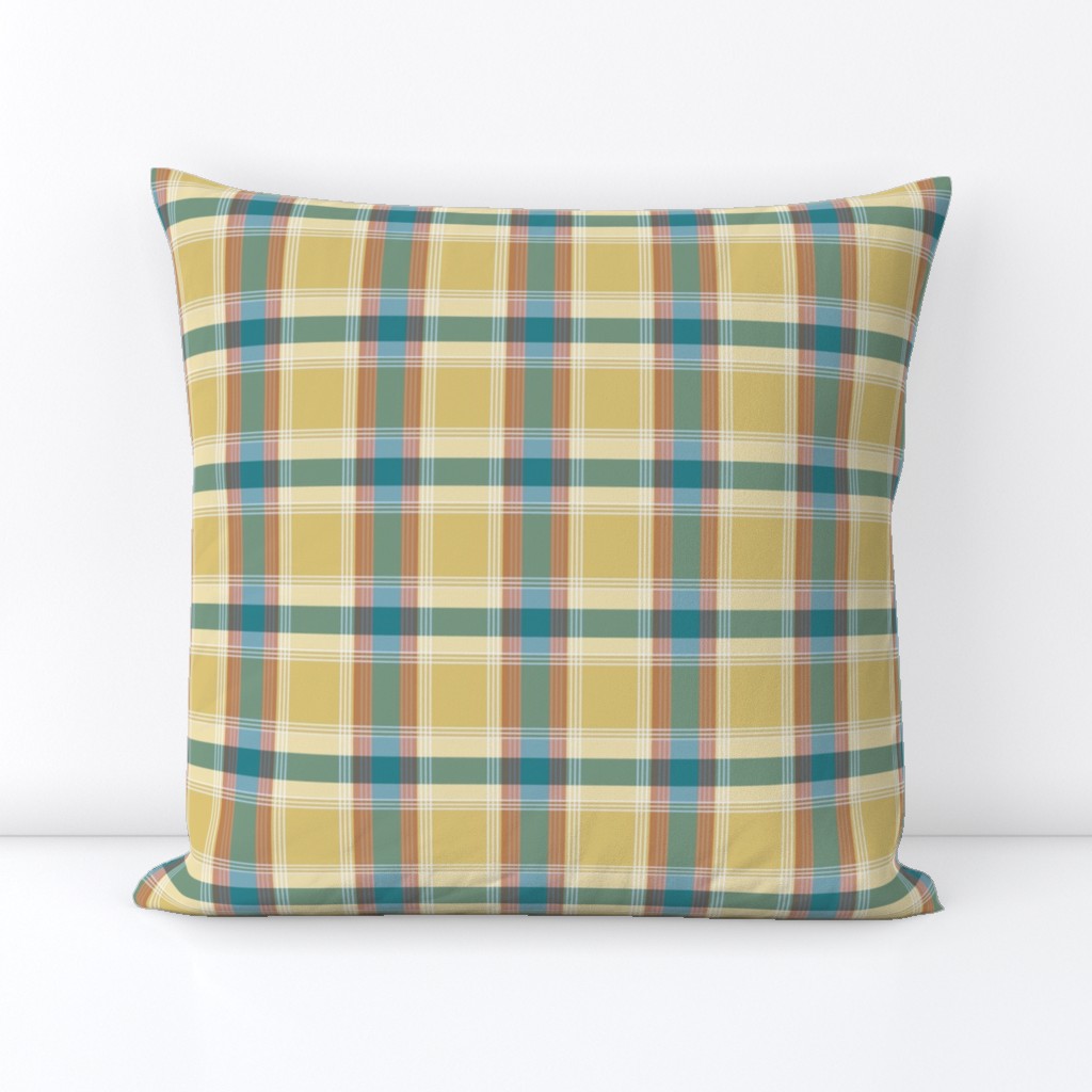 Plaid pattern green and yellow