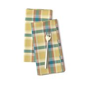 Plaid pattern green and yellow