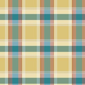 Plaid pattern green and yellow
