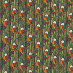 Art Nouveau Floral Colorful pattern