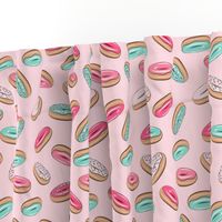 donuts - pink and teal - toss on pink