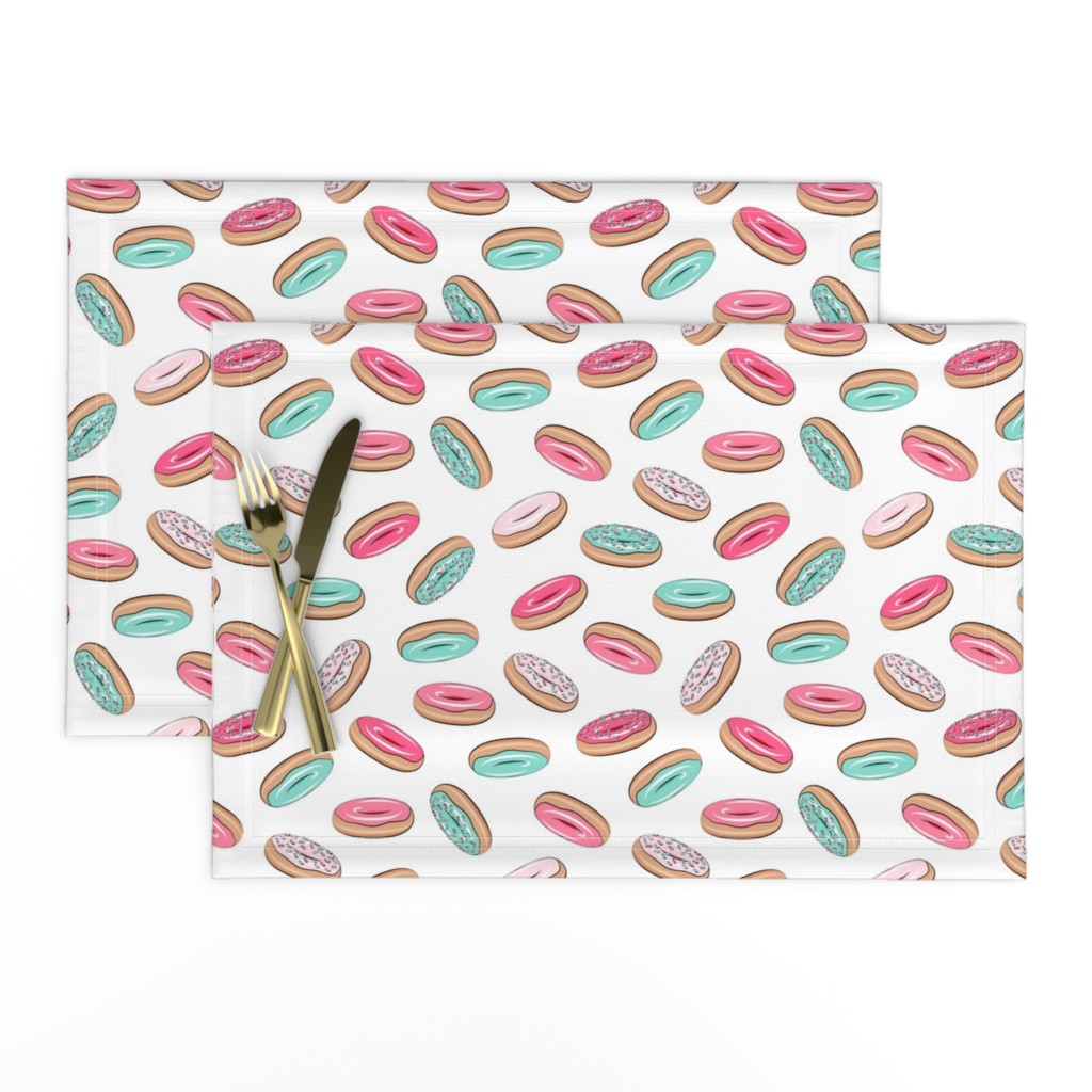 donuts - pink and teal - toss