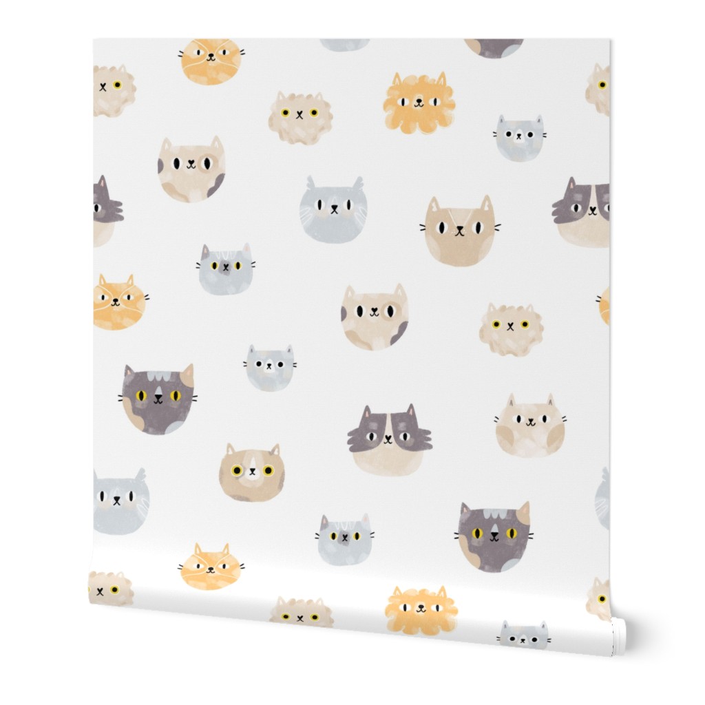 Cat faces pattern