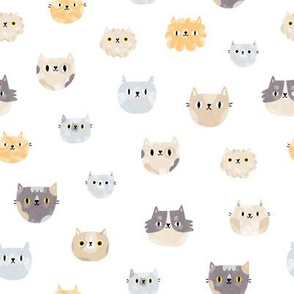 Cat faces pattern