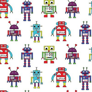 Retro Colourful Robots