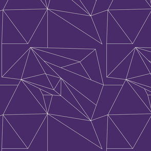 Purple Geometric White Lines