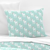 Fawn (crystal mint) – Baby Deer Girls Nursery Bedding