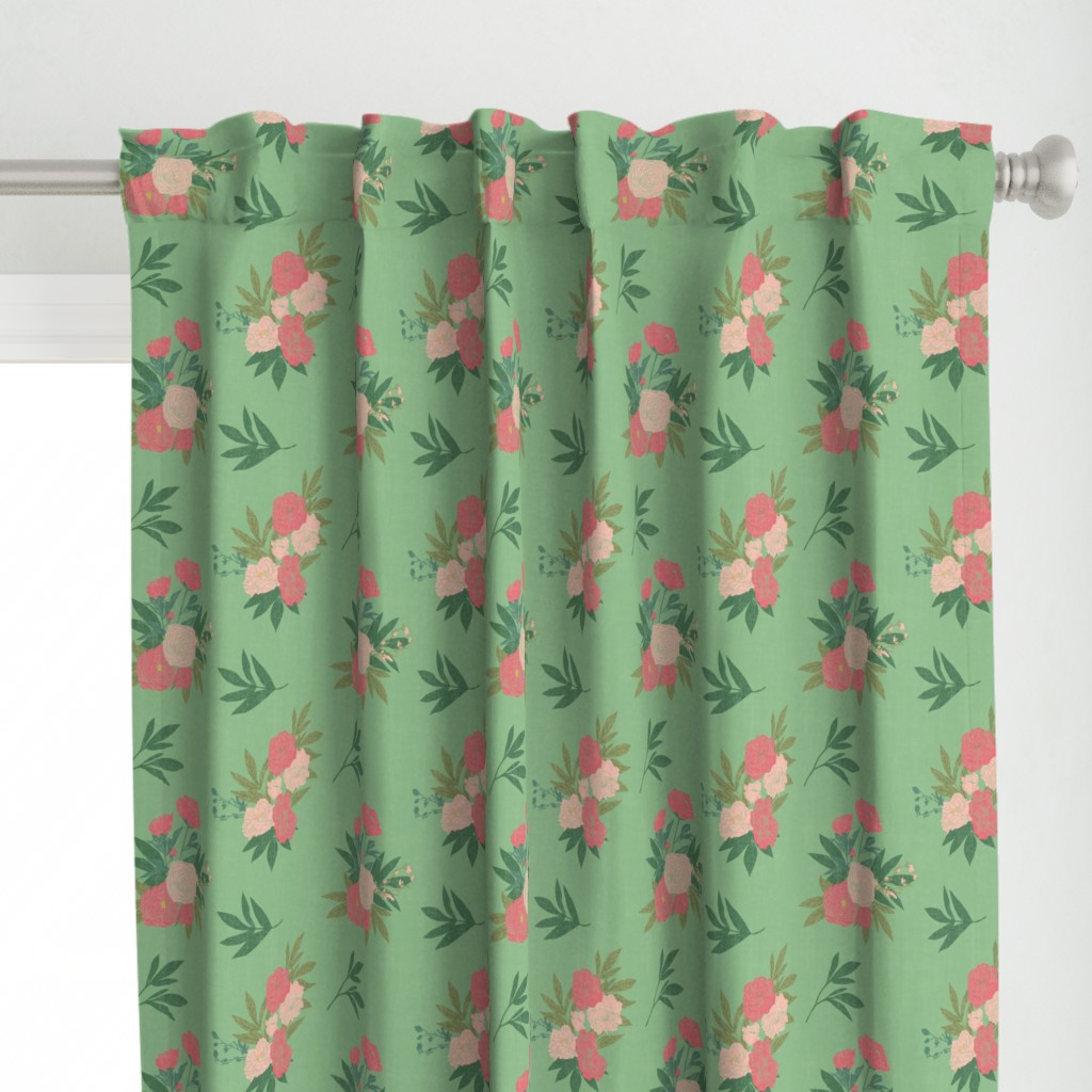 Peony Floral - Green