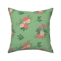 Peony Floral - Green