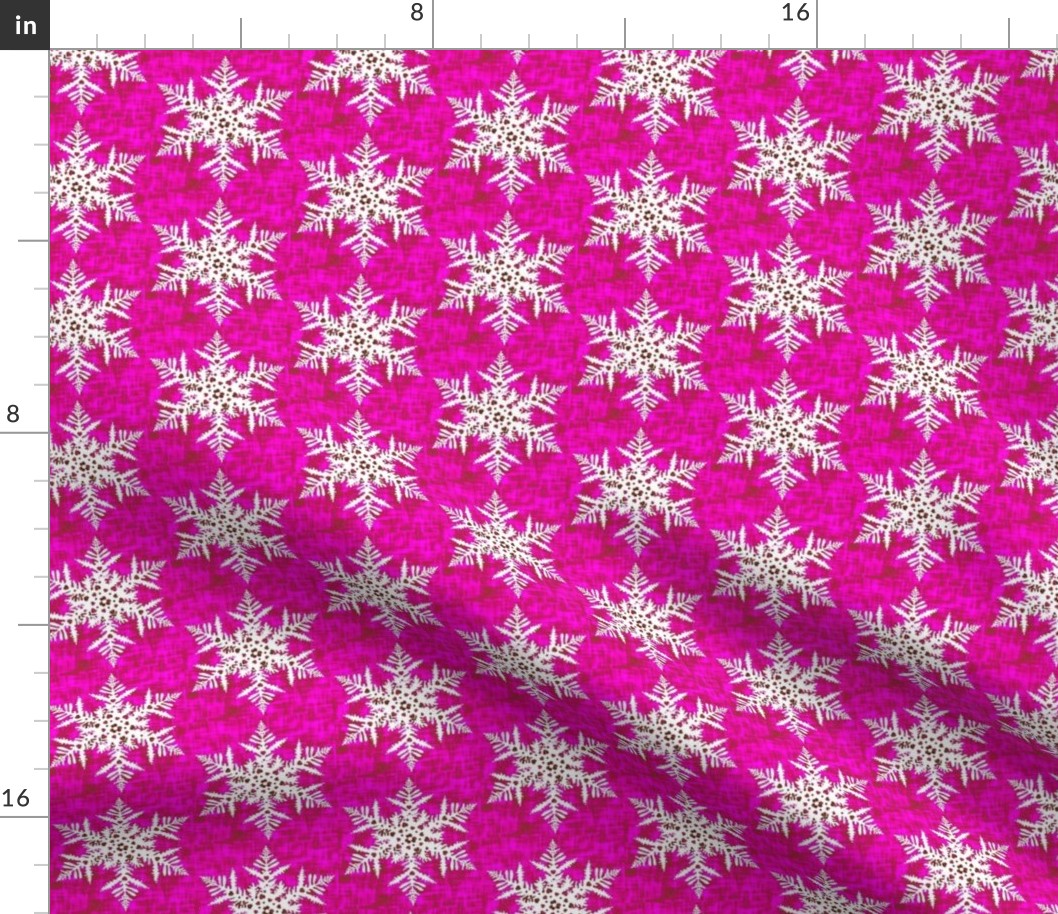 White snowflake on Pink texture