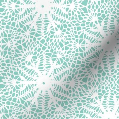 crocus snowflake sea green white