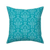 Two Toned Turquoise Damask