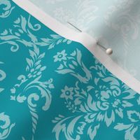 Two Toned Turquoise Damask