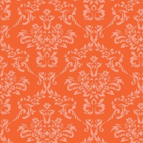 Orange Cream Damask